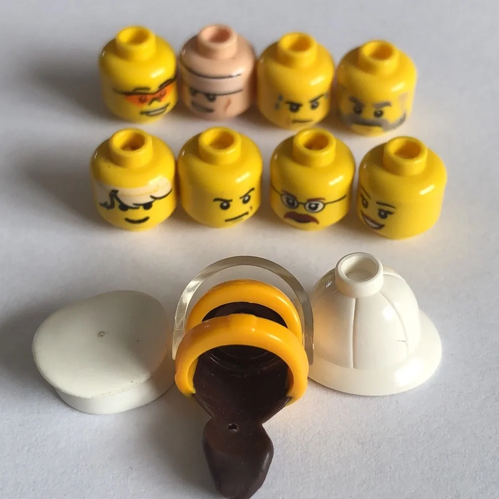 LEGO heads LEGO Hats LEGO head assortment Random yellow LEGO heads